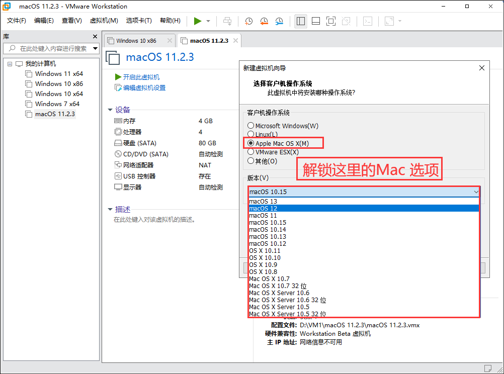 适用于 VMware Workstation 虚拟机的 MacOS X 解锁补丁